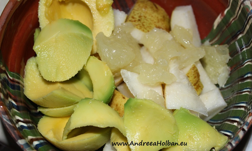 Piure de avocado, para si pomelo (dupa 12 luni)