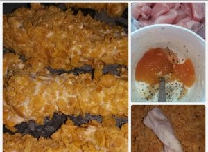 Crispy de pui in fulgi de porumb la cuptor andreeaholban.eu