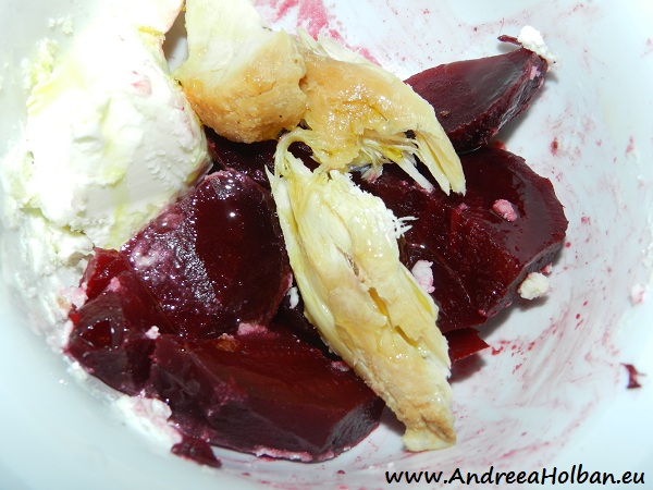 Piure de sfecla rosie si pulpa de curcan (dupa 7 luni)