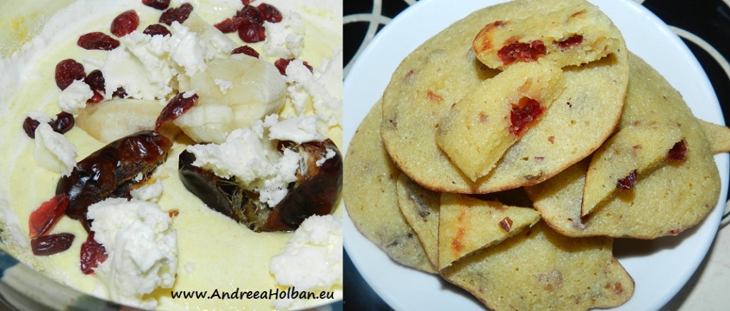 Biscuiti cu banane, curmale si merisoare (dupa 8 luni)