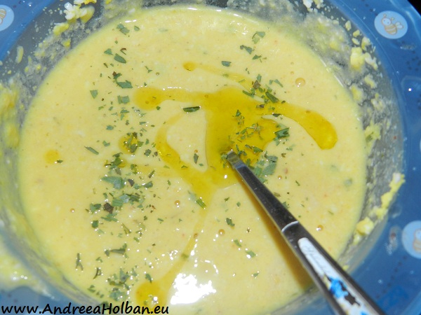 Bors de curcan si legume cu galbenus de ou (dupa 7 luni)