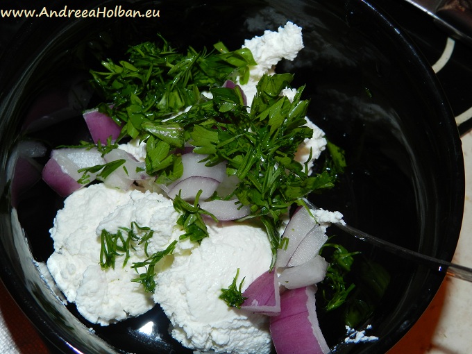 Crema de branza cu ceapa si verdeata (dupa 8 luni)