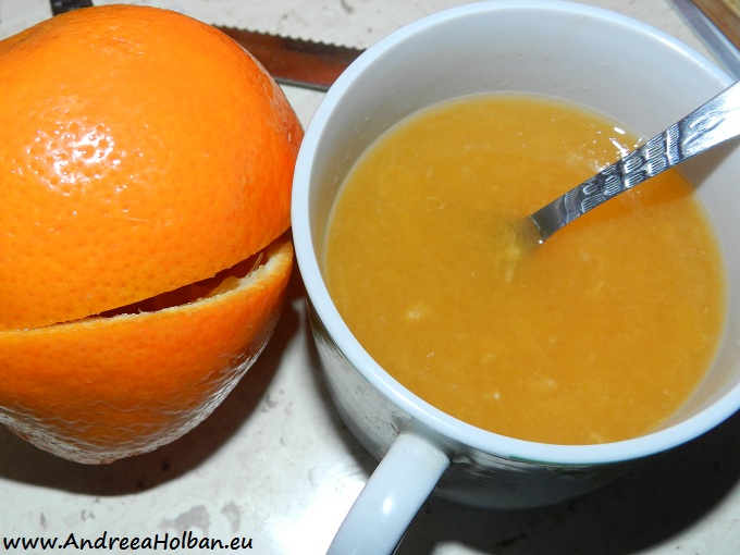 Suc de minola (cu pulpa) si miere de albine (dupa 12 luni)