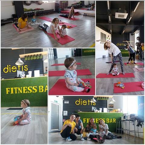 andreea holban la pilates cu bebe mama dietis iasi